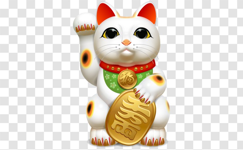 Maneki-neko Cat Icon - Symbol - Lucky Cliparts Transparent PNG