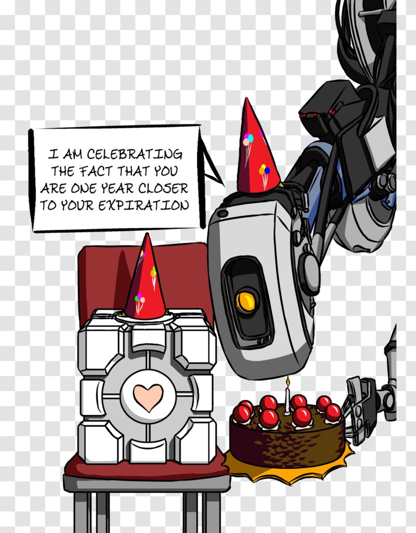 Portal 2 GLaDOS Birthday Chell - Cartoon - Glados Transparent PNG