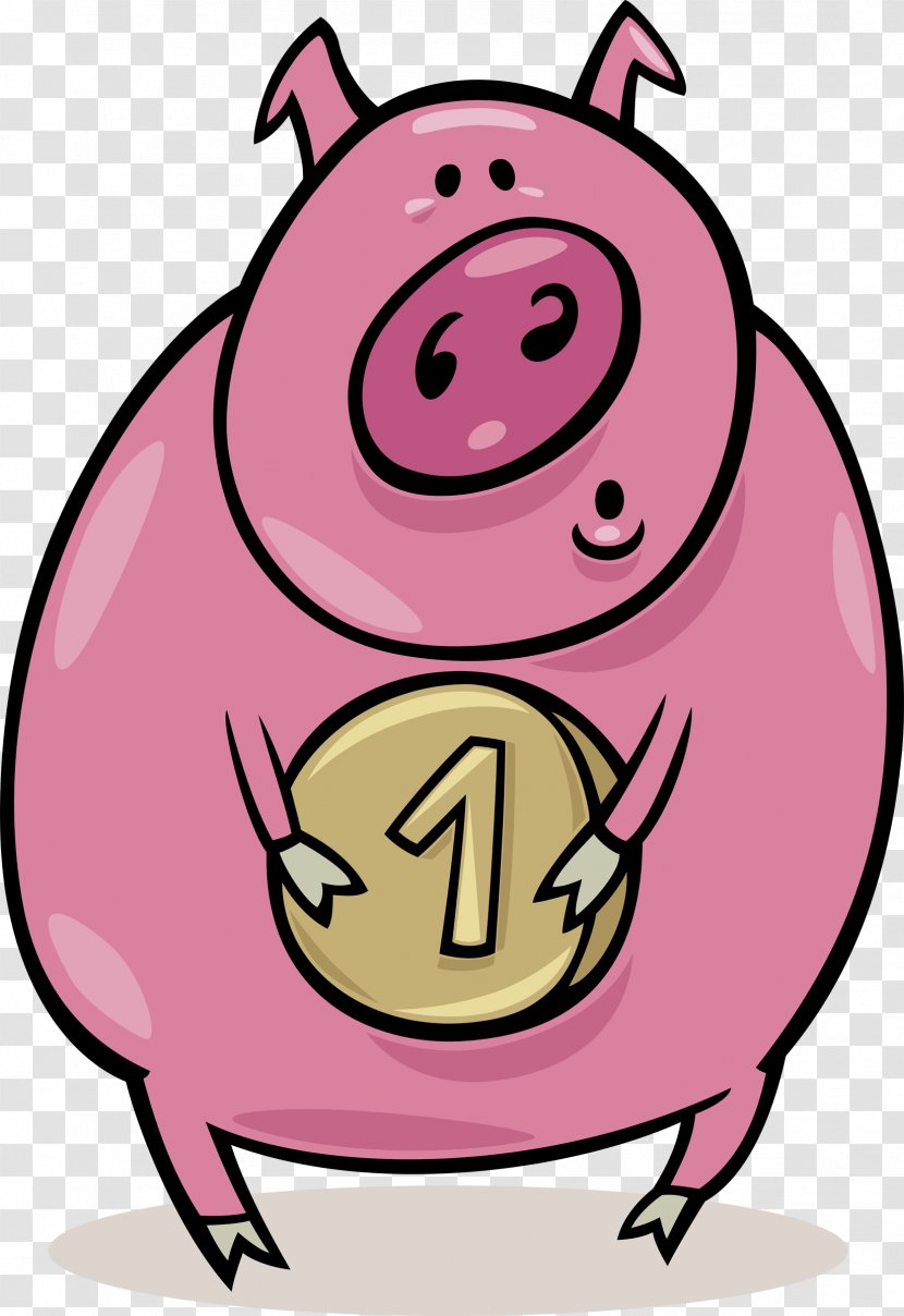 Piggy Bank Money Saving Coin - Artwork - Pig Transparent PNG