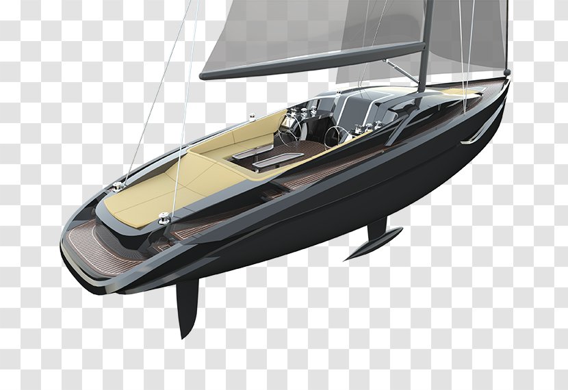 Scow 08854 Sailing Keelboat Yacht - Architecture Transparent PNG