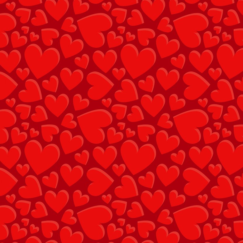 Red Love Heart-shaped Shading - Computer Graphics Transparent PNG