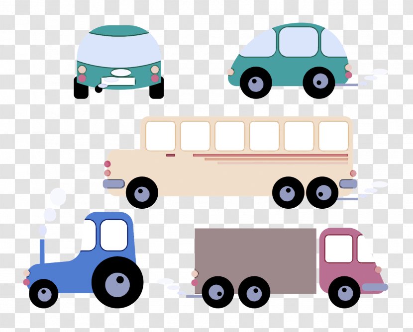 Transport Vehicle Cartoon Line Car Transparent PNG