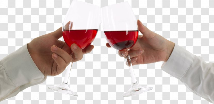 Champagne Toast - Red Wine Cheers Creative Scene Transparent PNG