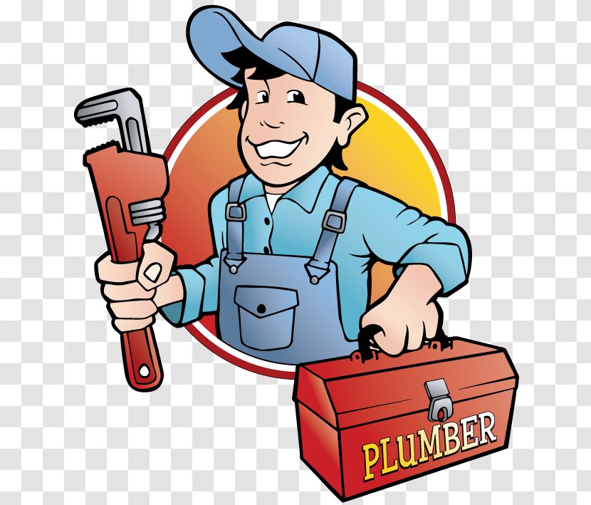 Plumber Cartoon - Central Heating - Bricklayer Tradesman Transparent PNG