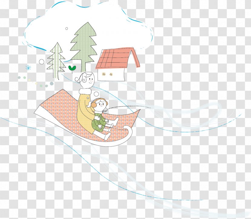 Designer Illustration - Material - Happy Winter Tourism Ski Transparent PNG