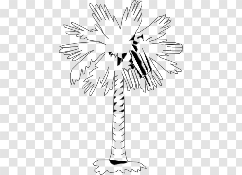 Sabal Palm Flag Of South Carolina Clip Art - Line - Beach Sunset Transparent PNG