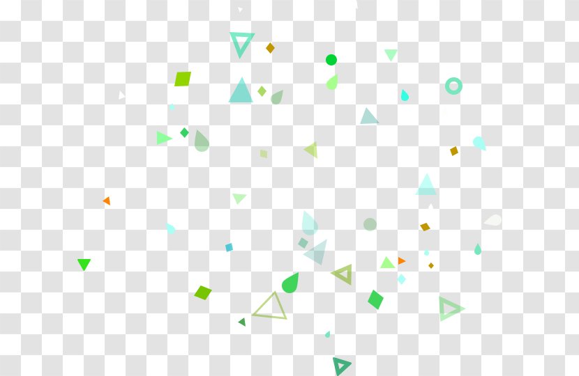 Geometry Geometric Shape Trigonometry - Area - Green And Fresh Triangle Floating Material Transparent PNG