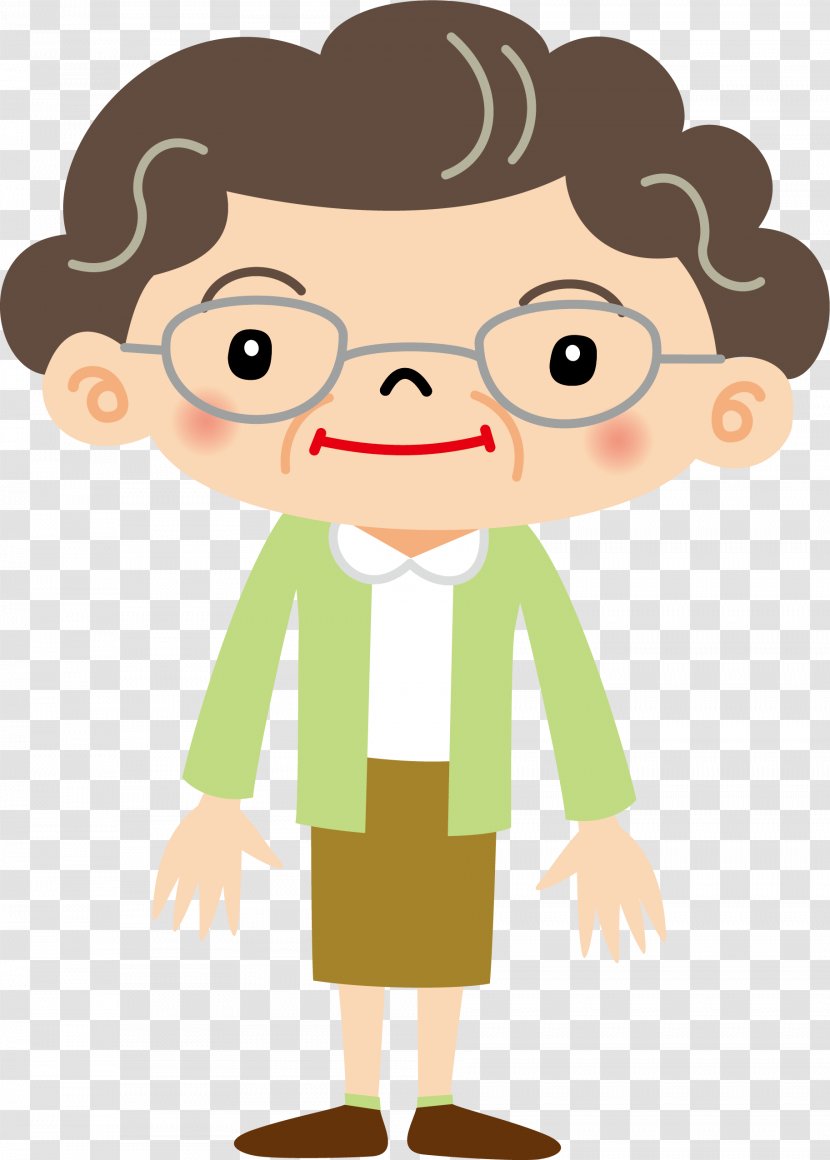 Woman Computer File - Child - Curly Granny Vector Transparent PNG