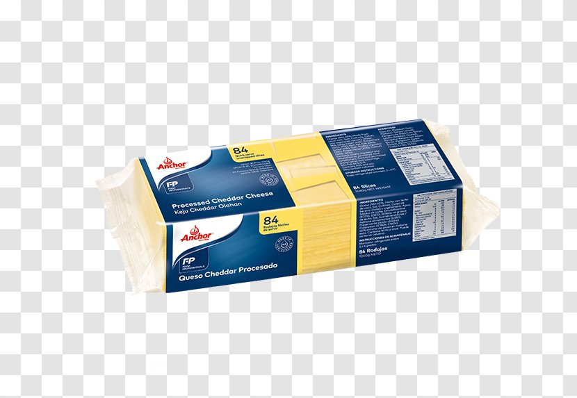 Milk Blue Cheese Processed Cheddar Anchor - Fonterra - Slice Transparent PNG