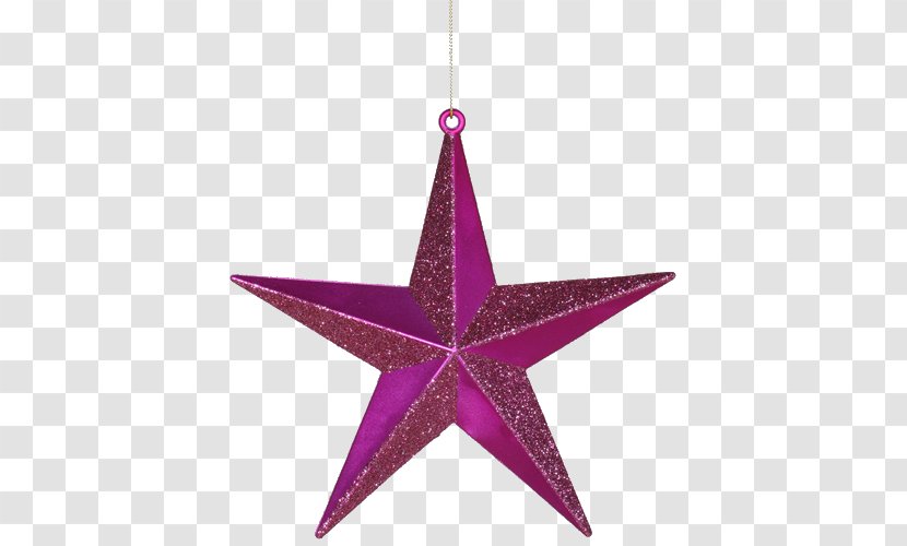 Christmas Ornament Glitter Star Of Bethlehem Decoration - Magenta - Purple Starfish Transparent PNG