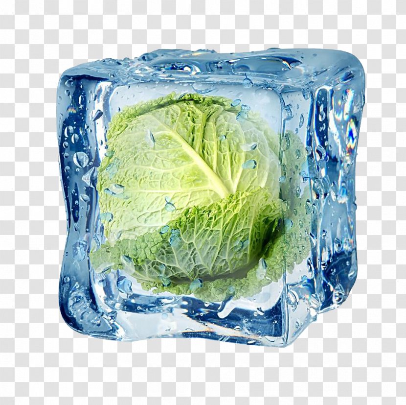 Freezing Frozen Food Ice Cube Vegetable - Juice - Cabbage Transparent PNG