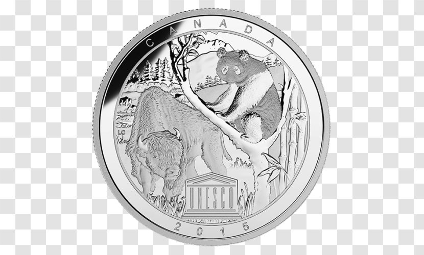 Giant Panda Coin Bifengxia Base Silver Wolong National Nature Reserve - Adoption Transparent PNG