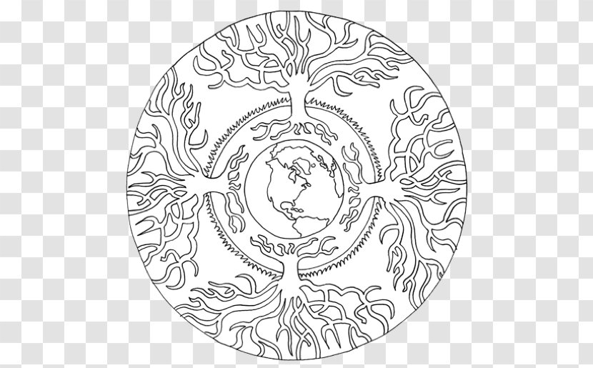 Circle Mandala Toddler Family Pattern - Black And White - Mandalas Transparent PNG