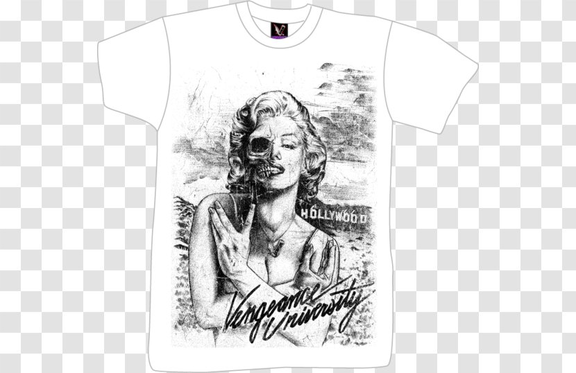 Marilyn Monroe Drawing Avenged Sevenfold T-shirt - Silhouette Transparent PNG