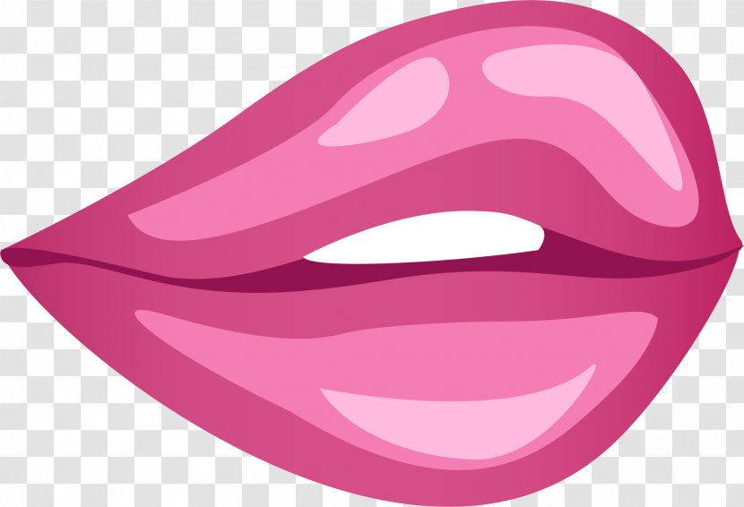 Lip Download - Silhouette - Pink Lips Transparent PNG