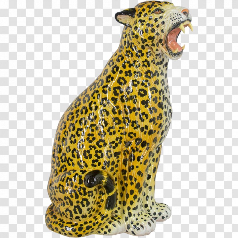 Leopard Cheetah Ceramic Pottery Cat - Slip Transparent PNG