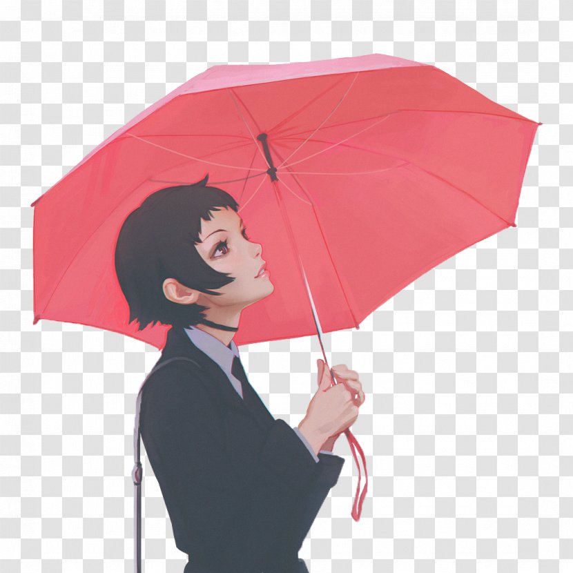 Umbrellagirl Illustrator Art Drawing - Silhouette - Umbrella Transparent PNG