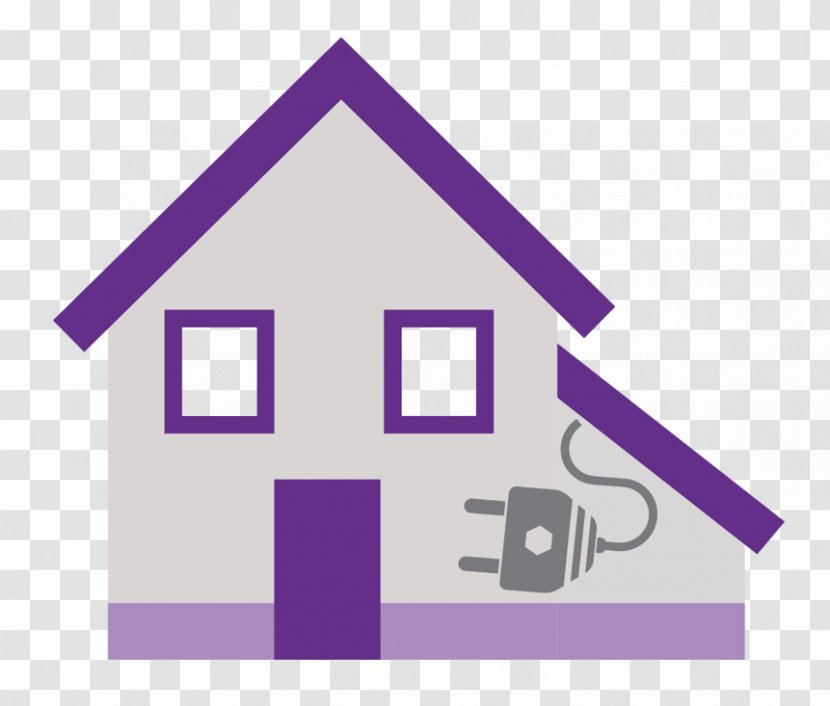Logo Product Design Line Brand House - Purple - Implement Transparent PNG