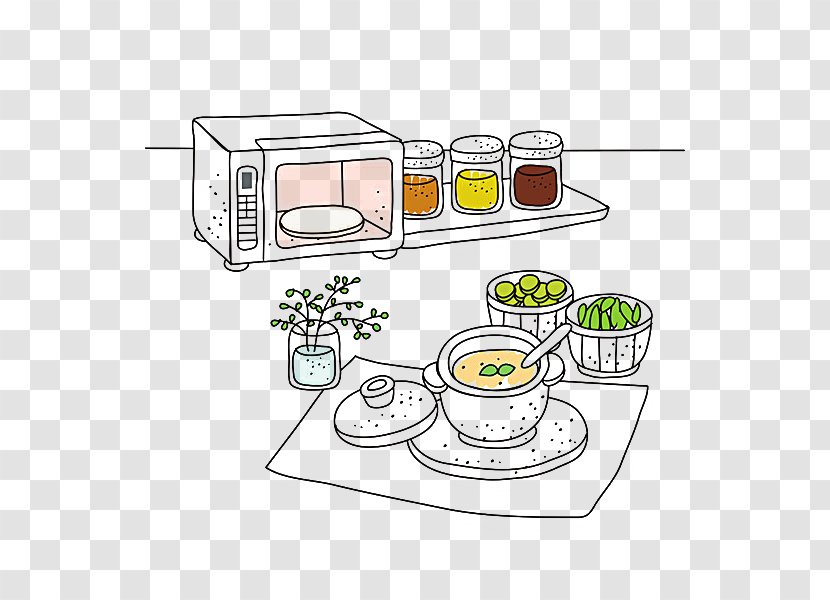 Microwave Oven Kitchen Illustration Transparent PNG