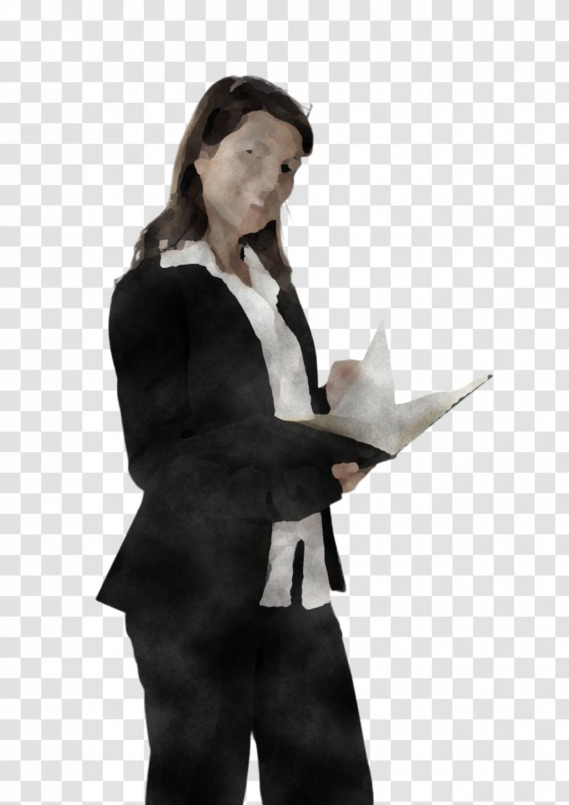 Standing Suit Gesture Formal Wear Paper - Businessperson Transparent PNG