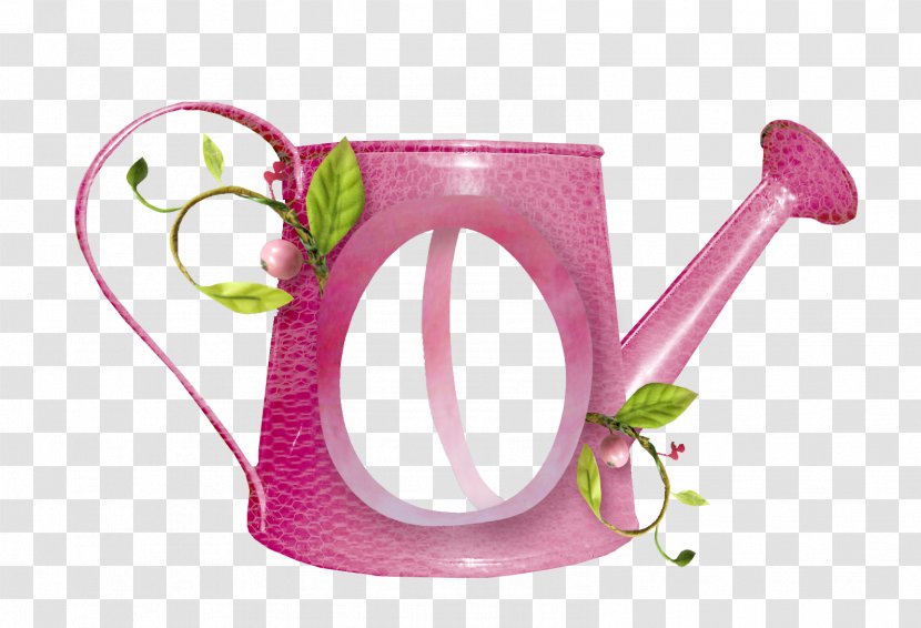 Watering Can Purple Pink - Designer - Flowers Pouring Kettle Ah Transparent PNG