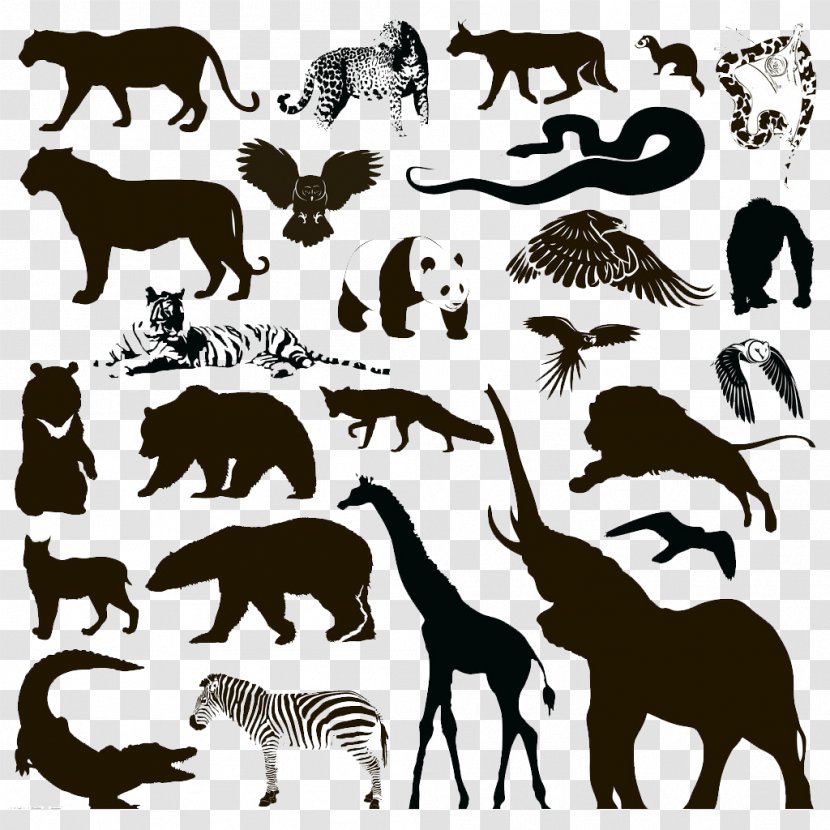 Silhouette Animal Wildlife - Organism - Elephant,Sketch Transparent PNG