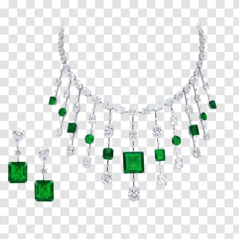 Emerald Earring Necklace Jewellery Parure - Ring Transparent PNG