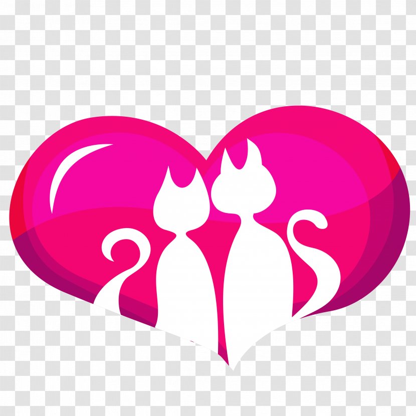 Pink Cat Clip Art - Flower - Love Cats Transparent PNG