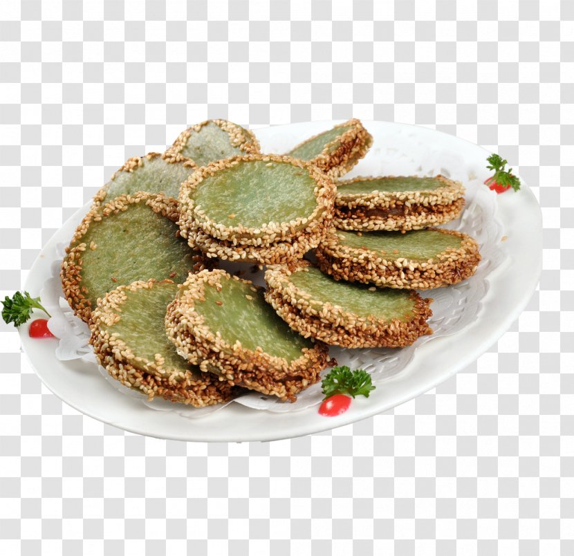Green Tea Dim Sum Pancake Cookie - Platter - Product Pie Transparent PNG