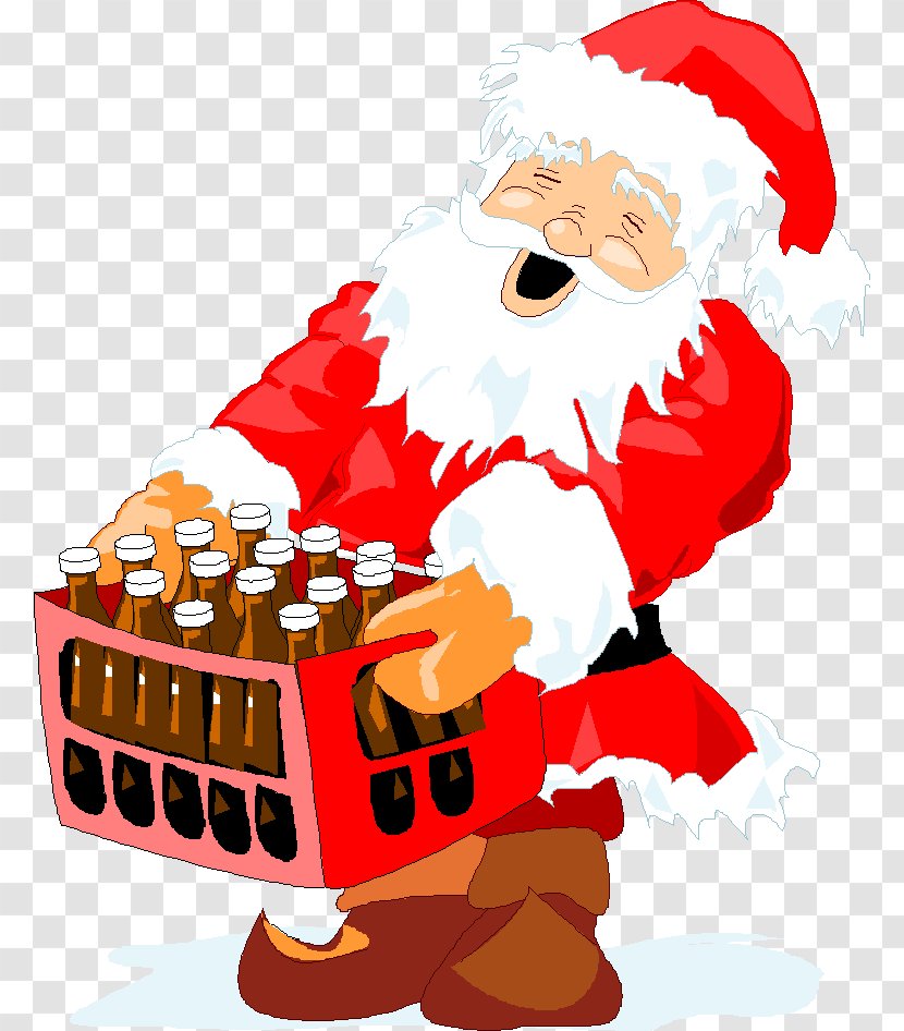 Santa Claus Beer Christmas Wine Clip Art - Reindeer - Clipart Transparent PNG
