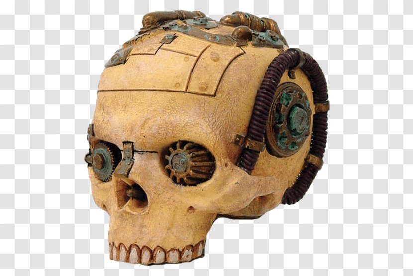 Skull Statue Human Skeleton Figurine Steampunk Transparent PNG