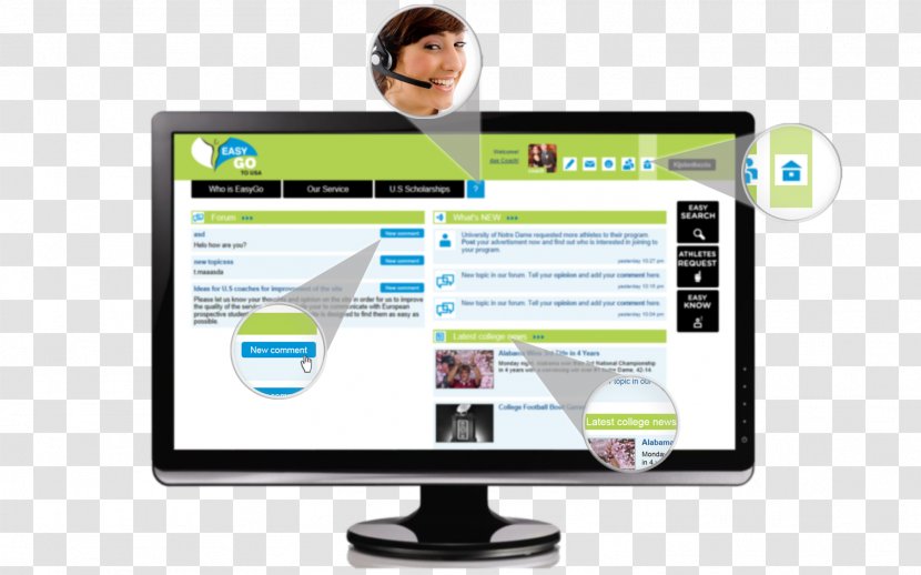 Computer Monitors Online Advertising Monitor Accessory Business - Web Page - School Recruit Transparent PNG