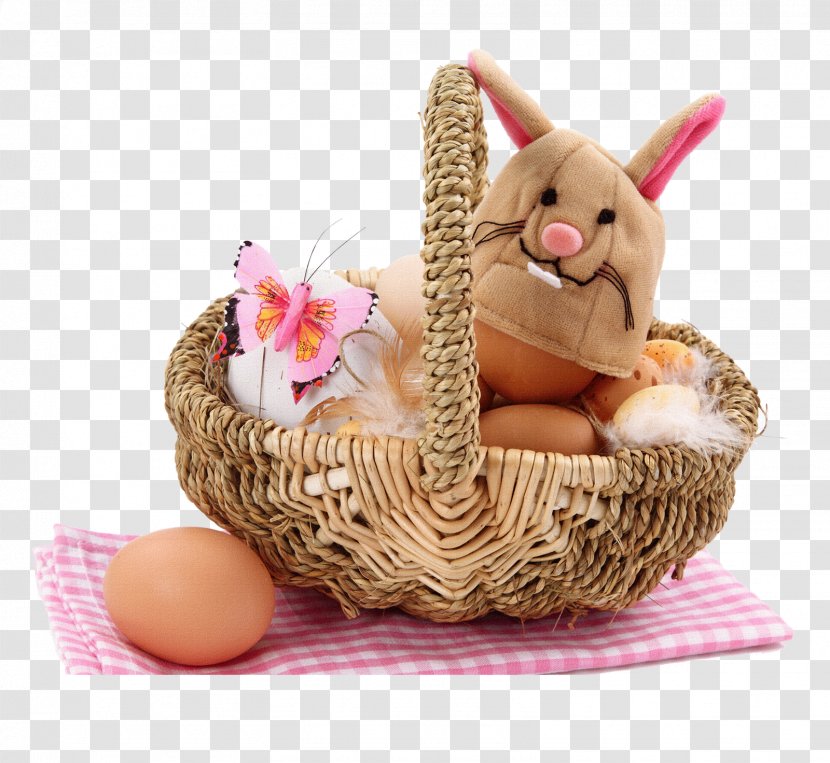 Easter Egg Holiday Flower Postcard - Basket Transparent PNG