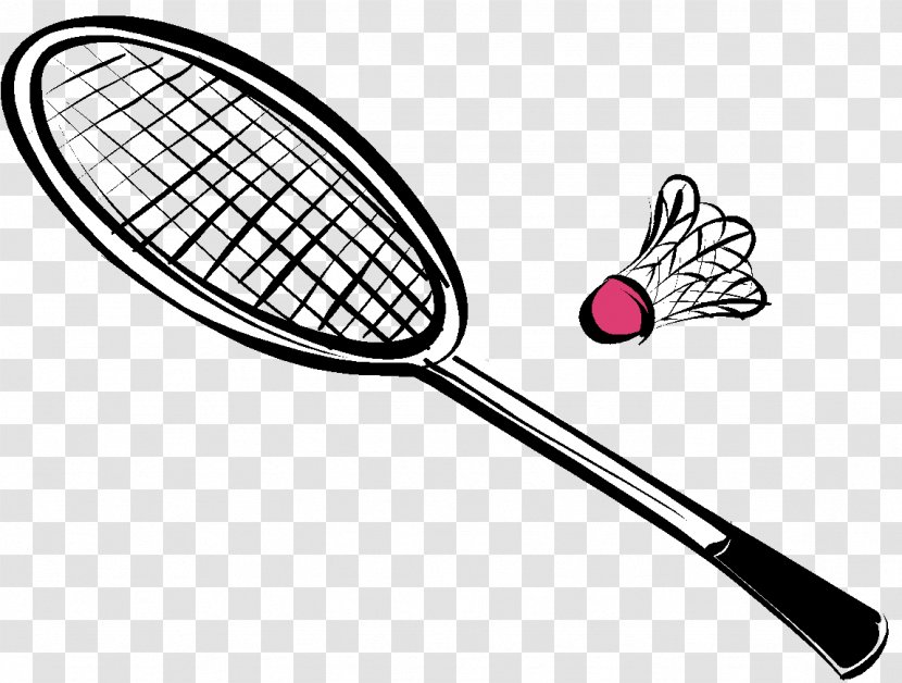 Badminton Drawing Clip Art Racket - Tennis Accessory Transparent PNG