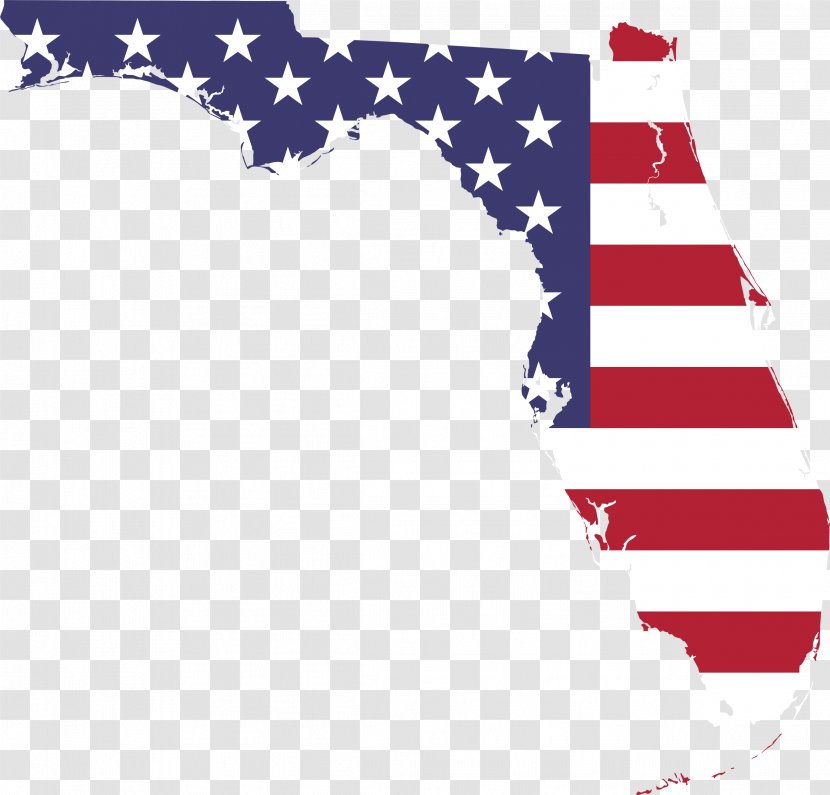 Flag Of Florida The United States Map - Border - USA Transparent PNG