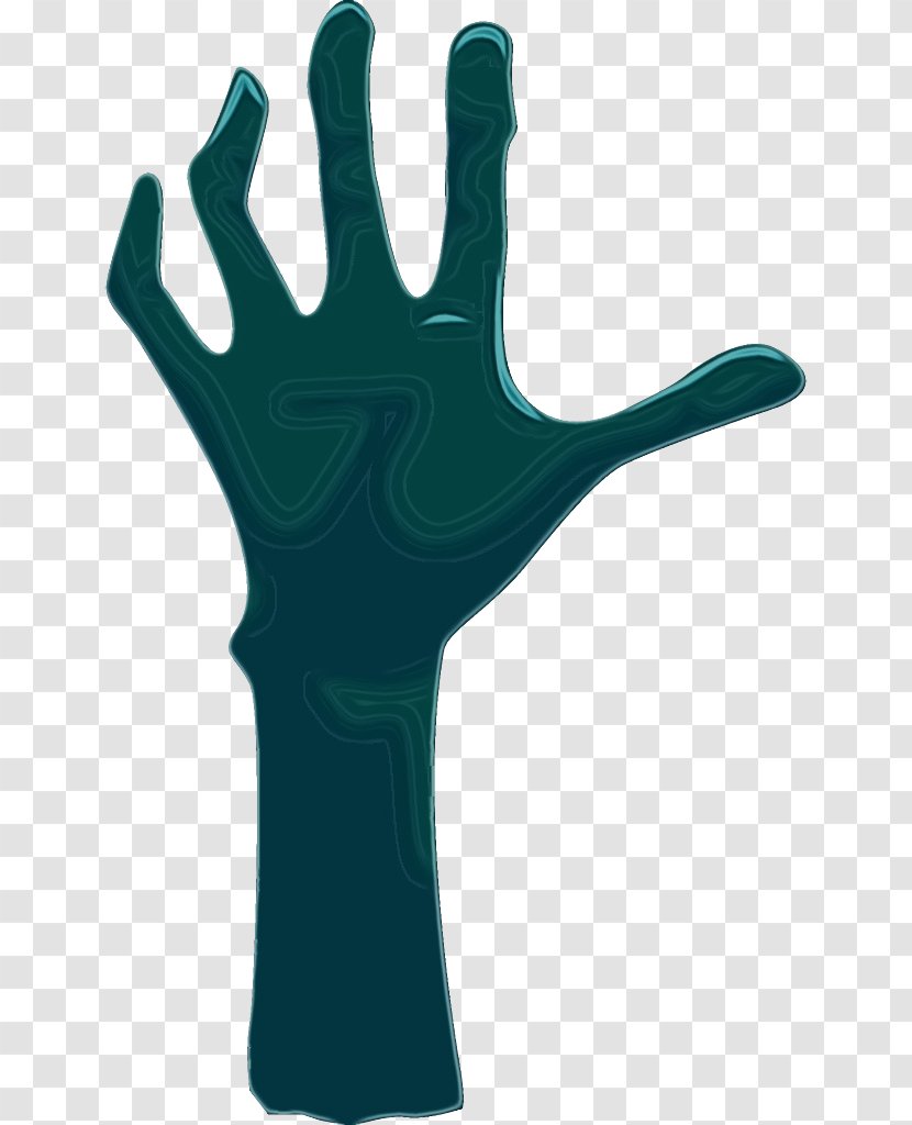 Green Finger Hand Glove Thumb - Safety Sign Language Transparent PNG