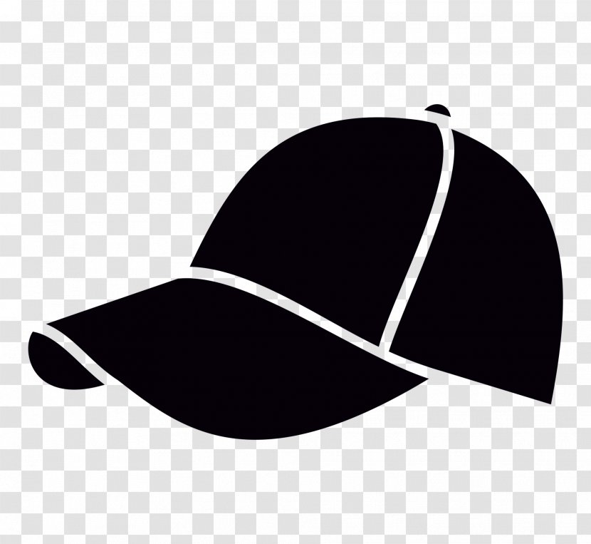 Baseball Cap Vector Graphics Clip Art Hat - Sombrero Black And White Transparent PNG