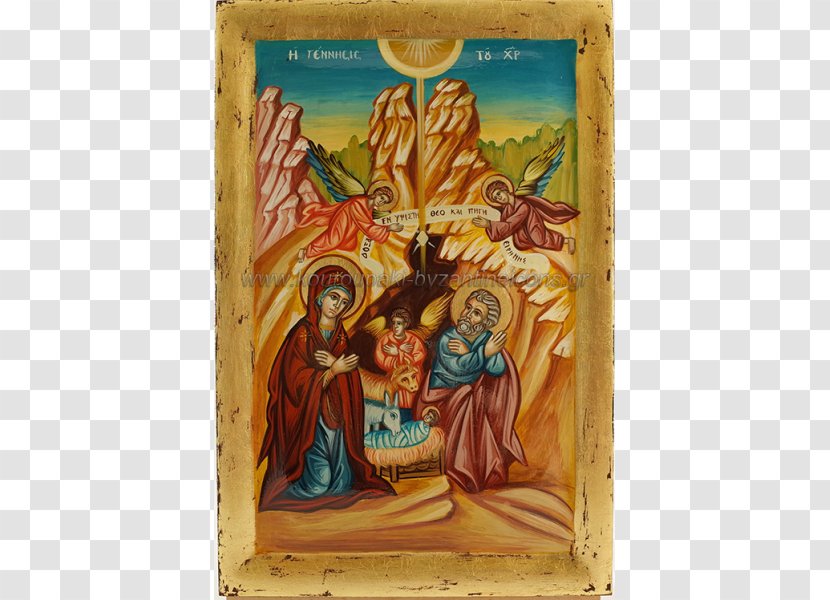 Byzantine Art Trinity Russian Icons Icon - Nativity Of Our Lady Transparent PNG
