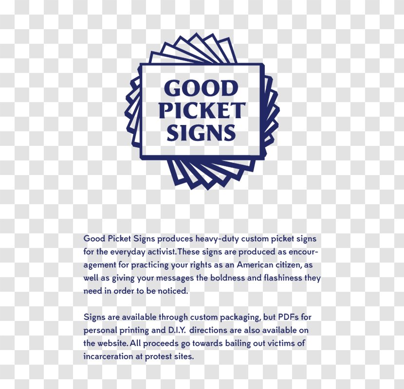 Paper Brand Logo Organization Font - Blue - Picket Sign Transparent PNG