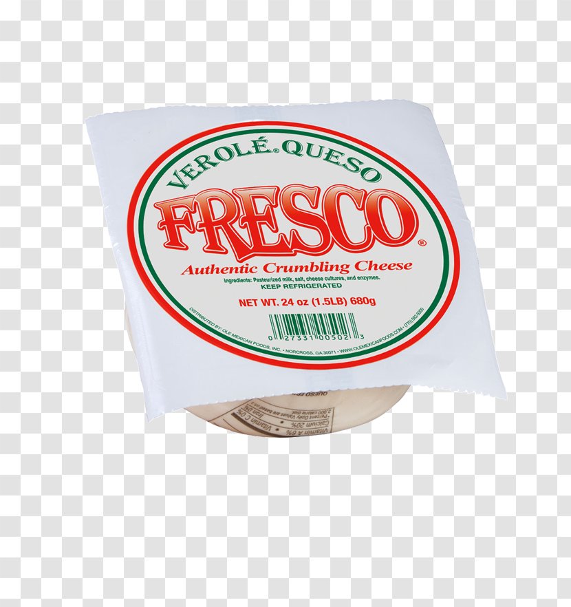 Mexican Cuisine Product Queso Blanco Ingredient Cheese - Label Transparent PNG
