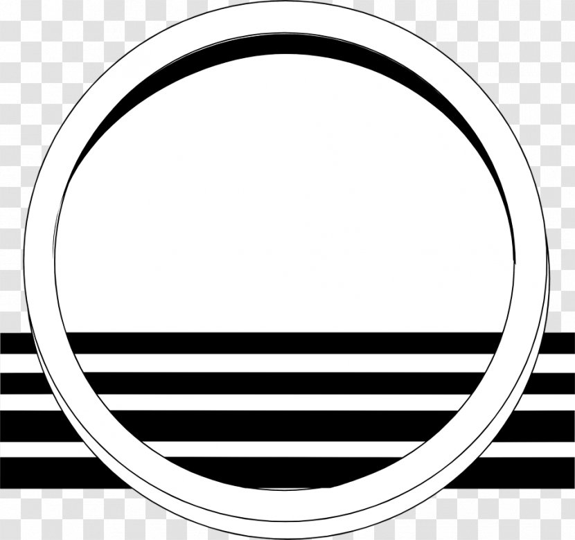 Circle Black And White Clip Art - Brand - Circular Border Transparent PNG