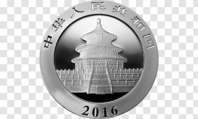 Giant Panda Chinese Silver Coin Gold - Heart Transparent PNG