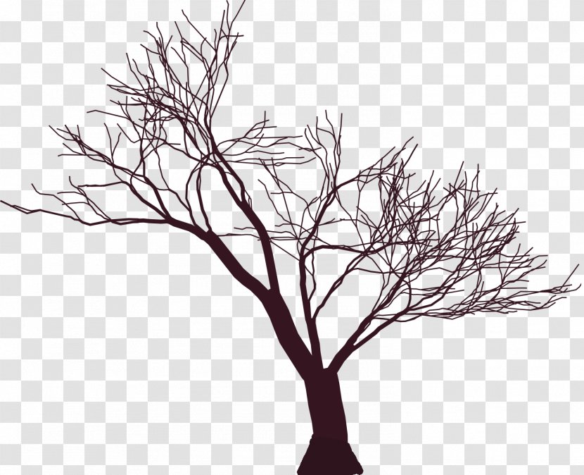 Tree Drawing Silhouette Poster - Woody Plant - Headstone Transparent PNG