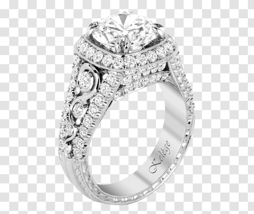 Wedding Ring Engagement Diamond Filigree - Creative Rings Transparent PNG
