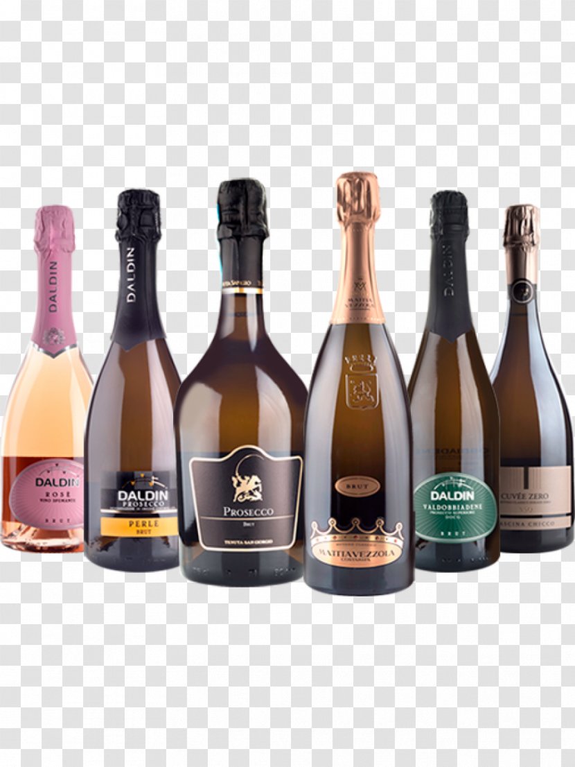 Champagne Liqueur Wine Glass Bottle - Alcoholic Beverage Transparent PNG