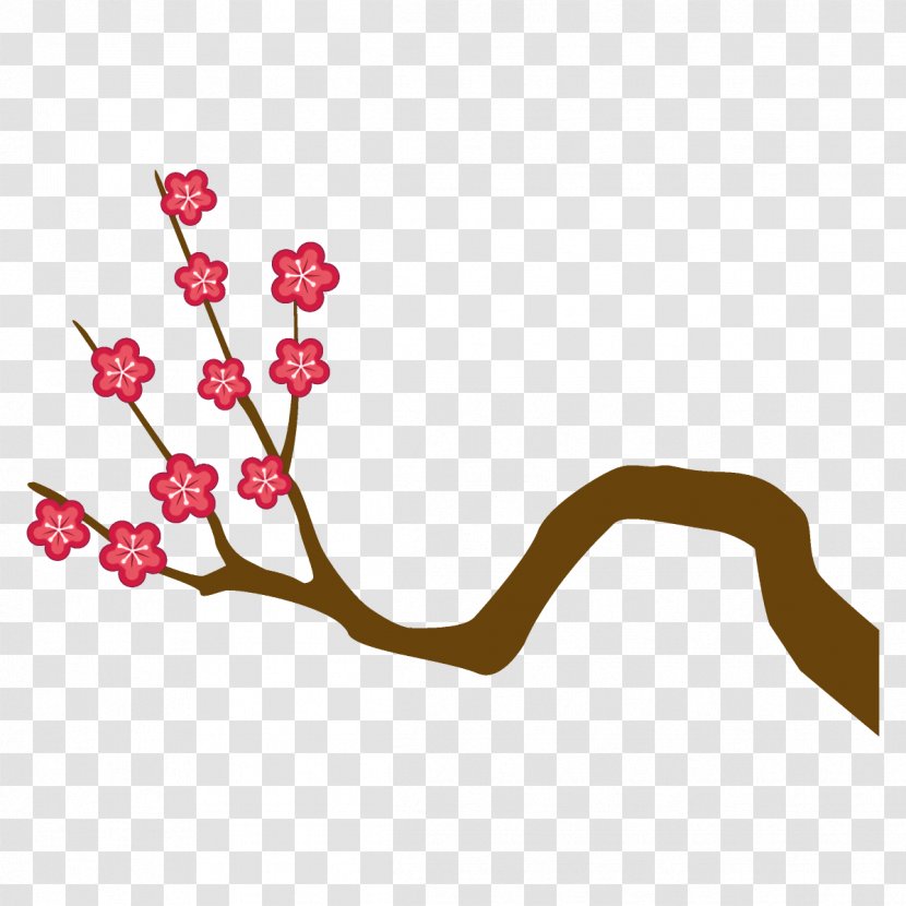 Cherry Blossom - Pink - Twig Transparent PNG