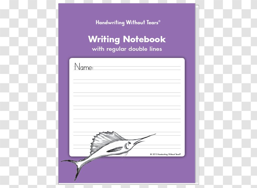 Writing Notebook: With Regular Double Lines Handwriting Without Tears Paper Draw And Write Wide - Purple - Notebook Transparent PNG