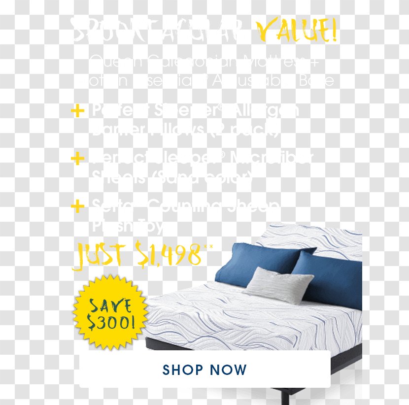 Bed Frame Mattress Sheets Memory Foam - Flower - Serta Promotion Transparent PNG