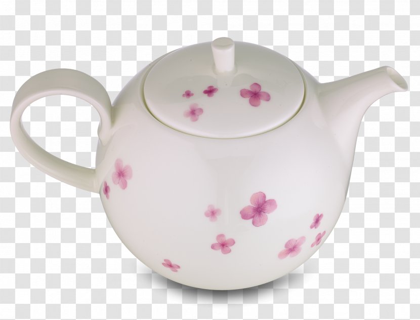 Tableware Jug Mug Teapot Saucer - Pink - Scattered Petals Transparent PNG