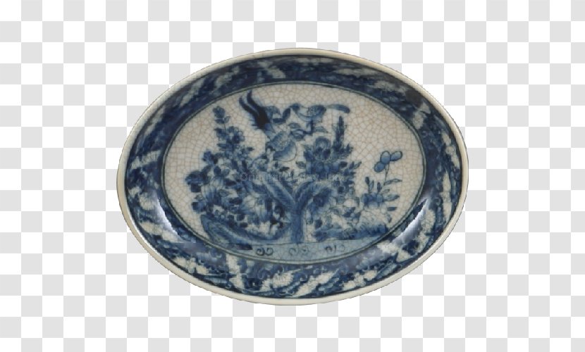 Plate Ceramic Blue And White Pottery Platter Saucer - Hard Dough Bread Transparent PNG